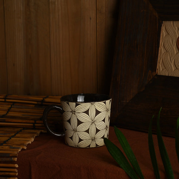 TriFire Shadow Floral Tall Ceramic Mug