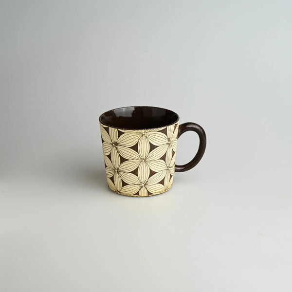 TriFire Shadow Floral Tall Ceramic Mug