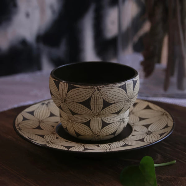 Trifire Bloomform Ceramic Cup & Saucer Set