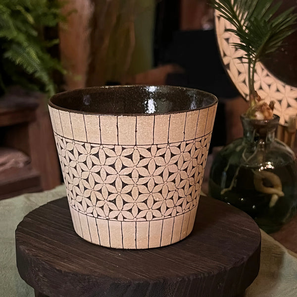 Trifire Geometric Petal Ceramic Mug