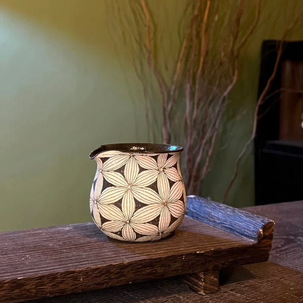 Trifire Geometric Petal Cream Pitcher