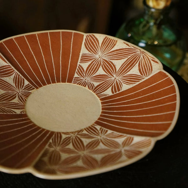 Trifire Harmony Pattern Ceramic Plate